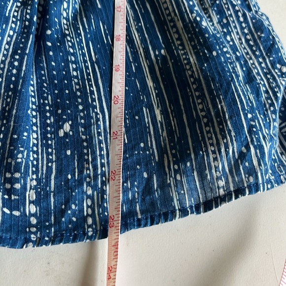 Anthropologie Maeve Blue Orchid Island Short Sleeve Boho Blouse Top Cotton 0 - Picture 8 of 10